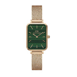 Daniel Wellington Quadro Melrose Green Dial Rose Gold Mesh Strap Watch For Women - DW00100437 Buy Now By Daniel Wellington