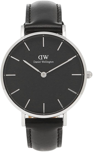 Daniel Wellington Petite Sheffield Black Dial Black Leather Strap Watch For Women - DW00100180 Buy Now By Daniel Wellington