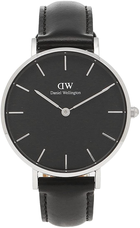 Daniel Wellington Petite Sheffield Black Dial Black Leather Strap Watch For Women - DW00100180 Buy Now By Daniel Wellington