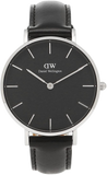 Daniel Wellington Petite Sheffield Black Dial Black Leather Strap Watch For Women - DW00100180 Buy Now By Daniel Wellington