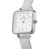 Daniel Wellington Quadro Studio White Dial Silver Mesh Bracelet Watch For Women - DW00100521 Buy Now By Daniel Wellington