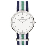 Daniel Wellington Classic Nottingham White Dial Two Tone NATO Strap Watch For Men - 0208DW Buy Now By Daniel Wellington