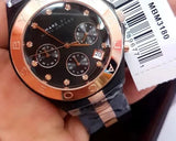 Marc Jacobs Blade Chronograph Grey Dial Two Tone Steel Strap Watch for Women - MBM8583 Buy Now By Marc Jacobs