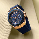 Guess Zena Blue Dial Blue Silicone Strap Watch For Women - W1049L2 Buy Now By Guess