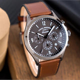 Fossil Forrester Chronograph Grey Dial Brown Leather Strap Watch for Men - FS5815 Buy Now By Fossil