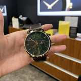 Tommy Hilfiger Hunter Green Dial Brown Leather Strap Watch for Men - 1791607 Buy Now By Tommy Hilfiger