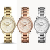 Fossil Tailor Gold Dial Gold Steel Strap Watch for Women - ES4263 Buy Now By Fossil