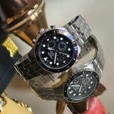 Fossil FB-01 Chronograph Black Dial Silver Steel Strap Watch for Men - FS5837 Buy Now By Fossil