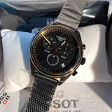 Tissot T Classic PR 100 Chronograph Anthracite Black Dial Black Mesh Bracelet Watch For Men - T101.417.23.061.00 Buy Now By Tissot