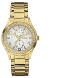 Guess Siren Diamonds Silver Dial Gold Steel Strap Watch for Women - W0442L2 Buy Now By Guess