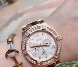 Guess Diamonds White Dial White Rubber Strap Watch For Women - W0426L1 Buy Now By Guess