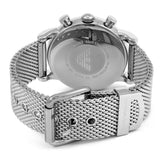 Emporio Armani Classic Chronograph Black Dial Silver Mesh Bracelet Watch For Men - AR1808 Buy Now By Emporio Armani