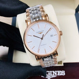 Longines Presence 38.5mm Automatic White Dial Two Tone Steel Strap Watch for Men - L4.921.1.12.7 Buy Now By Longines