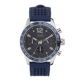 Guess Fleet Chronograph Black Dial Blue Rubber Strap Watch for Men - W0971G2 Buy Now By Guess