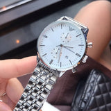 Emporio Armani Chonograph SIlver Dial Silver Steel Strap Watch For Men - AR1933 Buy Now By Emporio Armani