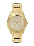 Guess G-Twist Gold Dial Gold Steel Strap Watch for Women - W1082L2 Buy Now By Guess