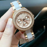 Fossil Stella Multifunction Rose Gold Dial Two Tone Steel Strap Watch for Women - ES4755 Buy Now By Fossil