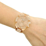 Guess Frontier Diamonds Rose Gold Dial Rose Gold Steel Strap Watch For Women - W1156L3 Buy Now By Guess