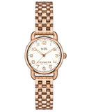 Coach Delancey White Dial Rose Gold Steel Strap Watch for Women - 14502262 Buy Now By Coach