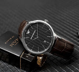 Emporio Armani Renato Quartz Black Dial Brown Leather Strap Watch For Men - AR11187 Buy Now By Emporio Armani
