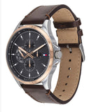 Tommy Hilfiger Shawn Multifunction Grey Dial Brown Leather Strap Watch for Men - 1791615 Buy Now By Tommy Hilfiger