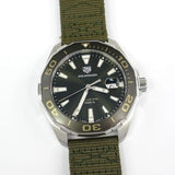 Tag Heuer Aquaracer Black Dial Khakhi Green NATO Strap Watch for Men - WAY101E.FC8222 Buy Now By Tag Heuer