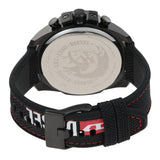 Diesel Mega Chief Chronograph Silver Dial Black Leather Strap Watch For Men - DZ4512 Buy Now By Diesel