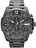 Diesel Mega Chief Chronograph Black Dial Black Steel Strap Watch For Men - DZ4283 Buy Now By Diesel