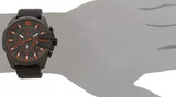 Diesel Mega Chief Chronograph Black Dial Black Leather Strap Watch For Men - DZ4291 Buy Now By Diesel