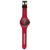 Diesel Mega Chief Chronograph Black Dial Red Rubber Strap Watch For Men - DZ4526 Buy Now By Diesel