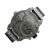 Diesel Little Daddy Dual Time Chronograph Grey Dial Stainless Steel Strap Watch For Men - DZ7263 Buy Now By Diesel