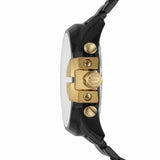 Diesel Mega Chief Chronograph Gold Dial Black Steel Strap Watch For Men - DZ4485 Buy Now By Diesel