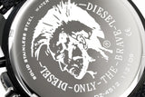 Diesel Mega Chief Chronograph Silver Dial Black Leather Strap Watch For Men - DZ4512 Buy Now By Diesel