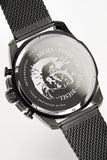 Diesel Mega Chief Chronograph Black Dial Black Mesh Strap Watch For Men - DZ4527 Buy Now By Diesel