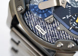 Diesel Big Daddy 2.0 Chronograph Blue Dial Grey Steel Strap Watch For Men - DZ7331 Buy Now By Diesel