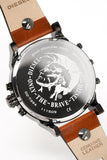 Diesel Mr. Daddy 2.0 Chronograph Silver Dial Brown Leather Strap Watch For Men - DZ7394 Buy Now By Diesel