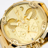 Diesel Mr Daddy 2.0 Chronograph Gold Dial Gold Steel Strap Watch For Men - DZ7399 Buy Now By Diesel