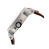 Diesel SBA Dual Time Black Dial Brown Leather Strap Watch For Men - DZ7264 Buy Now By Diesel