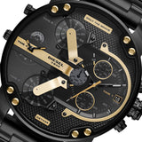 Diesel Mr. Daddy 2.0 Chronograph Black Dial Black Steel Strap Watch For Men - DZ7435 Buy Now By Diesel
