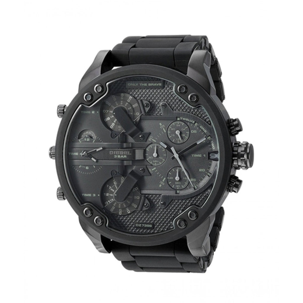 Diesel Mr Daddy 2.0 Chronograph Black Dial Black Steel Strap Watch For Men - DZ7396 Buy Now By Diesel