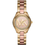 Michael Kors Mini Slim Runway Rose Gold Dial Two Tone Steel Strap Watch for Women - MK3650 Buy Now By Michael Kors