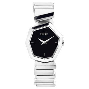Dior Gem Dior Black Mother of Pearl Dial Silver Steel Strap Watch for Women - CD18111X1005 Buy Now By Dior