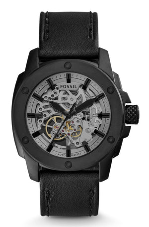 Fossil Modern Machine Automatic Skeleton Grey Dial Black Steel Strap Watch for Men - ME3134 Buy Now By Fossil