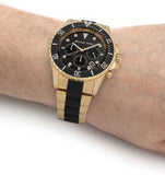 Michael Kors Everest Chronograph Black Dial Two Tone Steel Strap Watch For Men - MK8979 Buy Now By Michael Kors