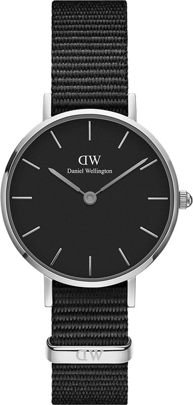 Daniel Wellington Petite Cornwall Black Dial Black Nylon Strap Watch For Women - DW00100248 Buy Now By Daniel Wellington