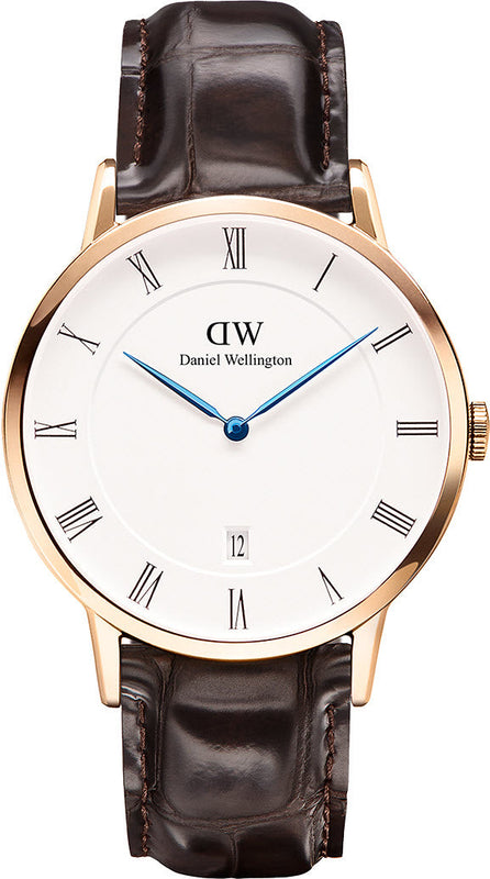 Daniel Wellington Dapper York White Dial Brown Leather Strap Watch For Men - DW00100085 Buy Now By Daniel Wellington