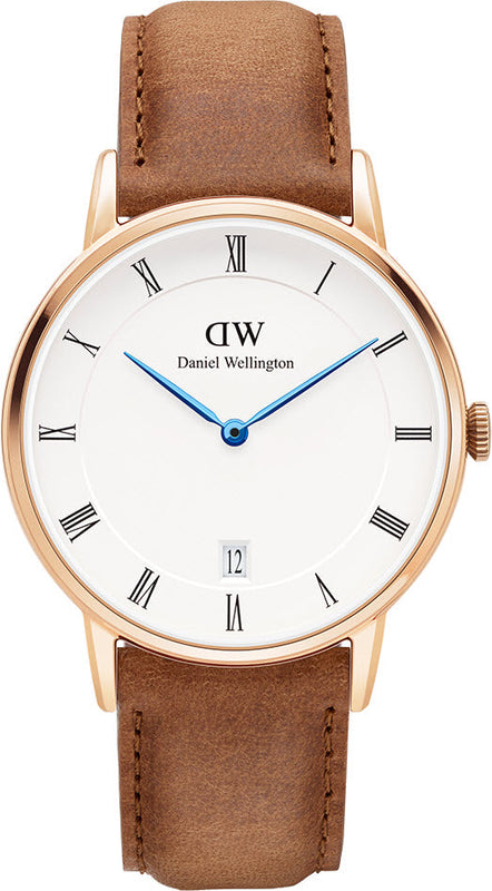 Daniel Wellington Dapper Durham White Dial Brown Leather Strap Watch For Women - DW00100113 Buy Now By Daniel Wellington