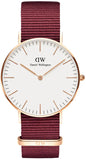 Daniel Wellington Classic Roselyn White Dial Red NATO Strap Watch For Women - DW00100271 Buy Now By Daniel Wellington