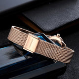 Calvin Klein Minimal White Dial Rose Gold Mesh Bracelet Watch for Women - K3M23626