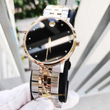 Movado Museum Classic Diamonds Black Dial Two Tone Steel Strap Watch for Men - 0607202 Buy Now By Movado